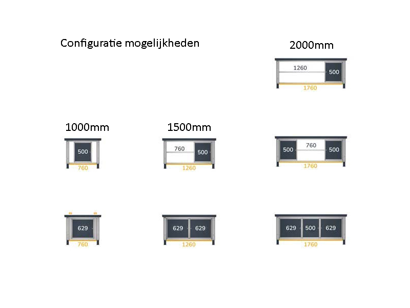 Ladenblok-3 laden afm. 500mmBx630mmDx570mmH - FBG03S50C0002 2